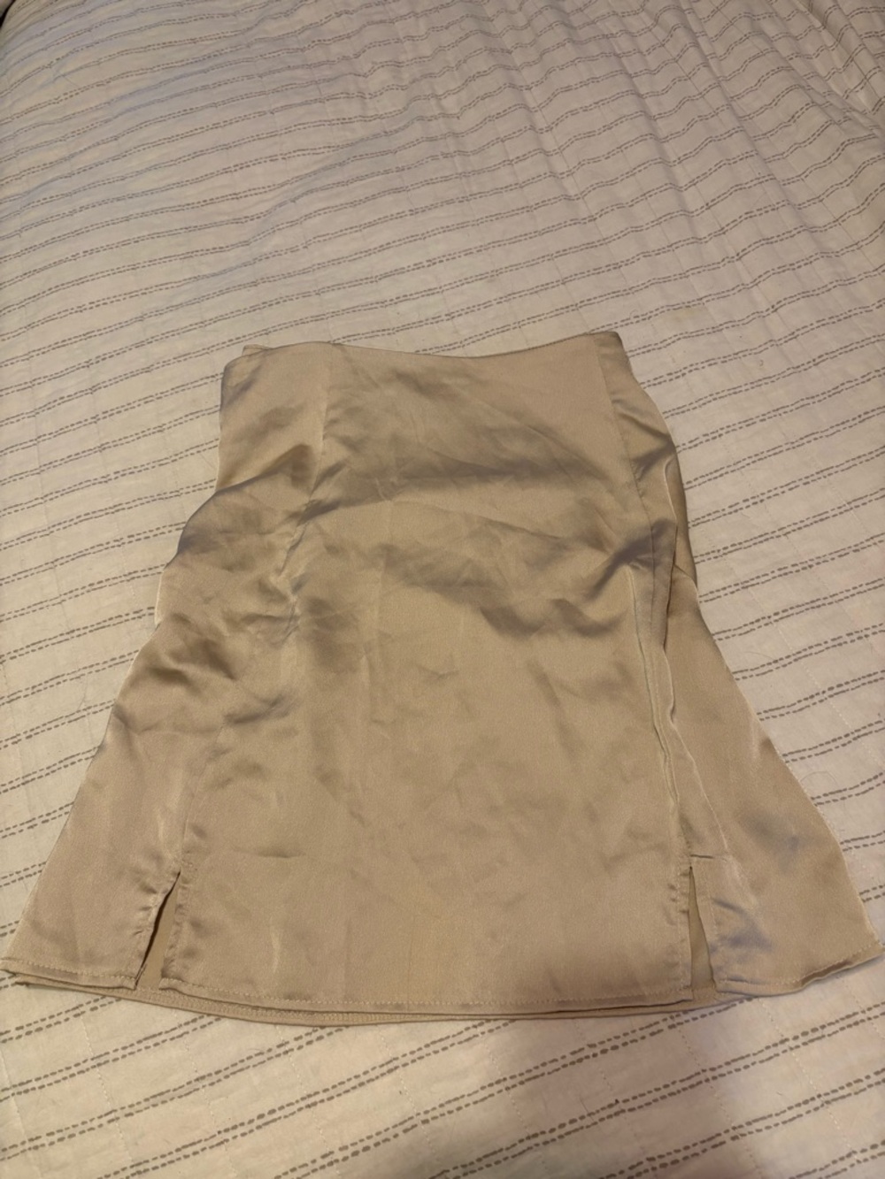Satin mini skirt